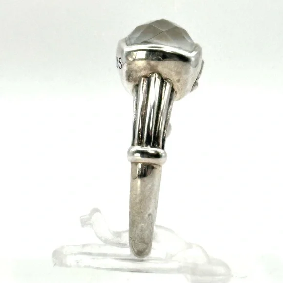 Lagos Mother of Pearl Quartz Doublet Silver Ring Size 7 - Picture 8 of 13